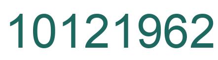 Number 10121962 green image
