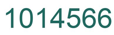 Number 1014566 green image