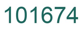 Number 101674 green image