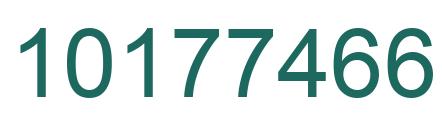 Number 10177466 green image