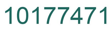 Number 10177471 green image