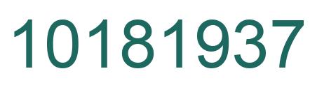 Number 10181937 green image