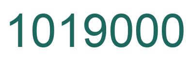Number 1019000 green image