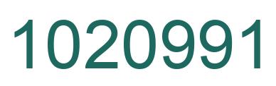 Number 1020991 green image