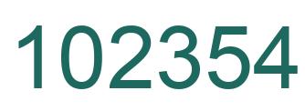 Number 102354 green image