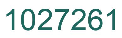 Number 1027261 green image