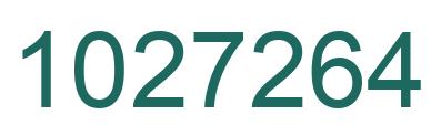 Number 1027264 green image