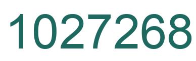 Number 1027268 green image