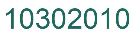 Number 10302010 green image