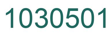 Number 1030501 green image