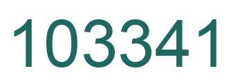 Number 103341 green image