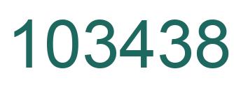 Number 103438 green image