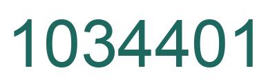 Number 1034401 green image