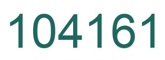 Number 104161 green image