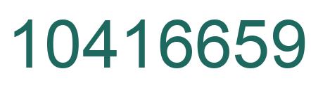 Number 10416659 green image
