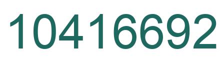 Number 10416692 green image