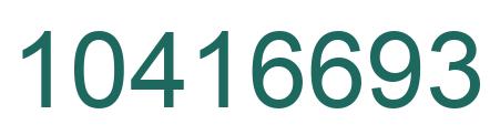 Number 10416693 green image