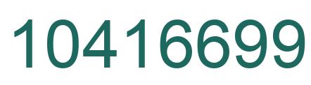 Número 10416699 imagen verde