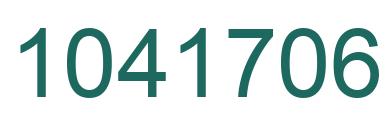 Number 1041706 green image