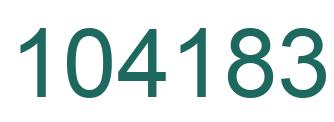 Number 104183 green image