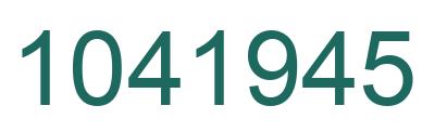 Number 1041945 green image
