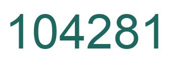 Número 104281 imagen verde