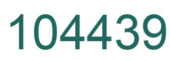 Number 104439 green image