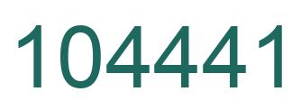 Número 104441 imagen verde