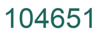 Number 104651 green image