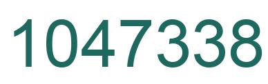 Number 1047338 green image