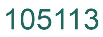 Number 105113 green image