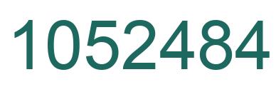 Number 1052484 green image