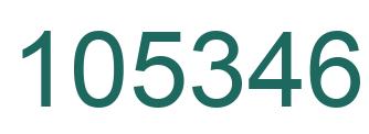 Number 105346 green image