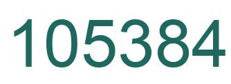 Number 105384 green image