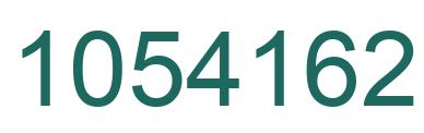 Number 1054162 green image