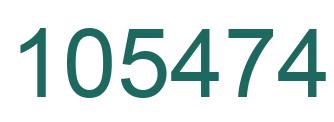 Number 105474 green image