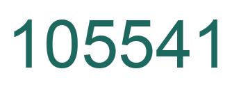 Number 105541 green image