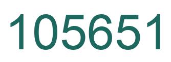 Number 105651 green image