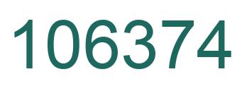 Number 106374 green image
