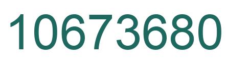 Número 10673680 imagen verde