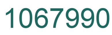 Number 1067990 green image