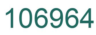 Number 106964 green image