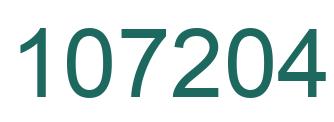 Number 107204 green image