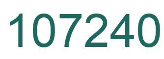 Number 107240 green image