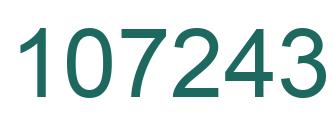 Number 107243 green image