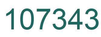 Number 107343 green image