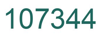 Number 107344 green image
