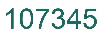 Number 107345 green image