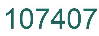 Number 107407 green image