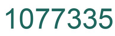 Number 1077335 green image